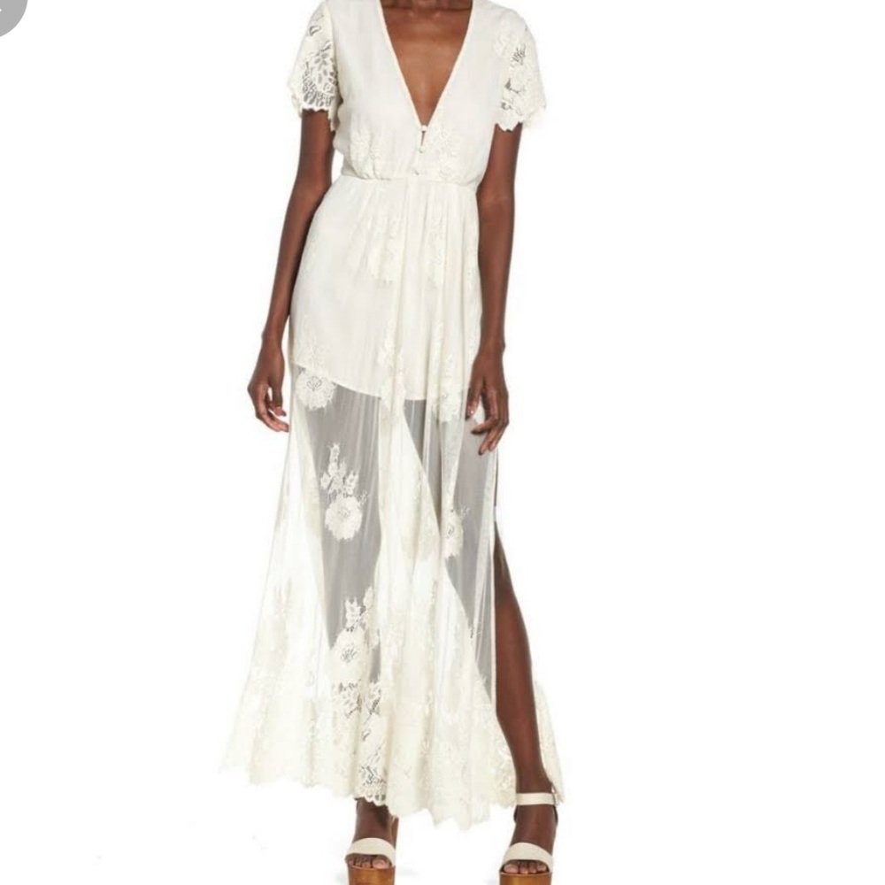 Show me your mumu Alina maxi romper in cream